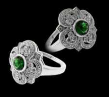 Beverley K Beverley K emeraldFlower Ring