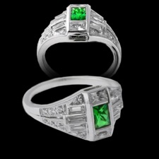 Beverley K Beverley K Rectangular Emerald Art Deco Ring
