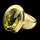 SeidenGang green gold classic collection ring set with a oval cut 12mmx17mm lemon citrine center.