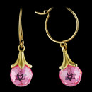 Beautiful pair of 18k yellow gold and pink quartz earrings.  These are set with 7mm stones and can also be made in platinum.  