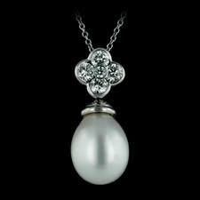 A stunning pearl necklace by Gumuchian, set with .57ctw of diamonds.  This platinum pendant is perfect for any occasion!