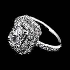 Michael B. platinum pave diamond engagement ring