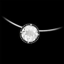 Bastian Inverun Sterling silver rock crystal & black spinel pendant