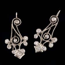 Cathy Carmendy Cathy Carmendy platinum diamond French Lace earrings
