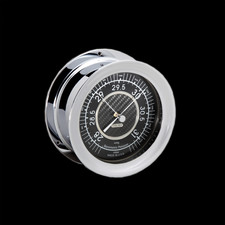 Chelsea Clocks Carbon Fiber Barometer, Chrome