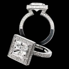 Alex Soldier Ladies platinum princess cut diamond engagement ring