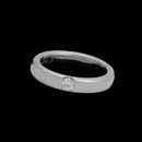 Designed by Christian Bauer, this lovely platinum wedding band features a solitaire diamond weighing .14ct.  The ring is 4.2mm in width.