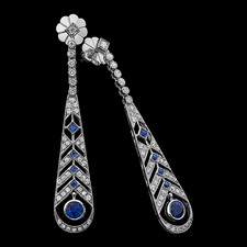 Beverley K 18kt white gold diamond & sapphire earrings