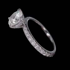 Pearlman's Bridal Platinum pave diamond engagement ring