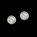 A clean set of platinum bezel set pierced earrings set with 1.98ct of diamond.  These can be made in most sizes and qualities.