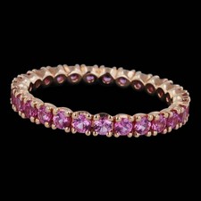 Spark Stackable pink sapphire wedding band