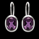 Simple and elegant, a pair of oval amethyst bezel set sterling earrings from Bastian Inverun. 13mm X 9mm with 3.5ct in amethyst.
 