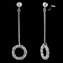 Platinum dangle earrings by Chris Corriea, the  Mini Gumdrop ornament is suspended from a 1.25" length of chain.