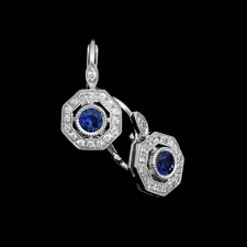 Beverley K 18kt gold diamond & blue sapphire earrings