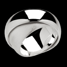 Bastian Inverun two ringband polished sterling silver ring