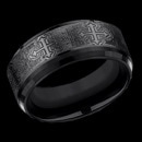A very cool black titanium Cathedral Pattern mans ring. This ring is 9mm in width a features a unique design in the center. The price of this ring is for a size 10, but this ring can be made in other sizes. Prices may vary depending on finger size.

Black-TI,9mm,