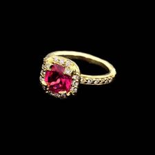 SeidenGang green gold and pink tourmaline ring