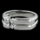 Platinum Naked Diamonds men's wedding band, with rounded profile, contrasting two perfectly cut princess cut diamonds, highlighted by the skin of the wearer, designed by Peter Storm. Each diamond is 0.10 carat weight, and measures 2.5mm. There is a total carat weight of 0.20tcw.
