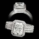 Michael B's beautiful and elegant platinum 3-row Trois Flatband Collection. Available in 2 rows at $11,300.00.  This engagement ring can accommodate most diamond and colored stone shapes and is set with 293 diamonds weighing 1.78ct. Center diamond not included.