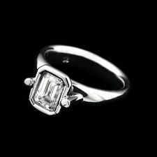 Whitney Boin platinum bezel engagement ring