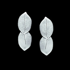 Bastian Inverun Sterling silver leaf earrings