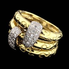 SeidenGang 18k green gold diamond ring