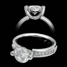 Whitney Boin platinum U mount engagement ring