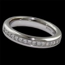 Platinum 950 diamond half round diamond band. From the Post Collection this piece is set with 17 princess cut diamonds weighing .51ct. The diamonds are ideal cut and are VS F-G quality. One of the most comfortable rings ever made. 4.0mm width. The best! Made in the USA by hand!