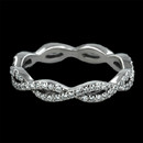 An 18 karat gold Twist infinity wedding band from Sholdt, with 0.44ctw of pave diamonds. A real beauty to have on your finger.  Also available in:<br />
Platinum= $4745.00<br />
Palladium=$4249.00