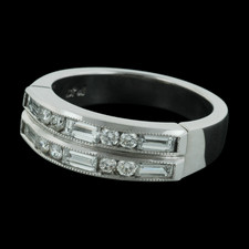 This platinum wedding ring by Sasha Primak contains .84ctw of diamonds.