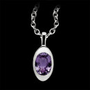 This Bastian sterling silver Amethyst pendant is suspended on a 17.70 inch Anchor chain with lobster claw clasp.  The amethyst weighs approx. 2.0ct. 