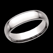 Benchmark for Men 14k white gold wedding ring