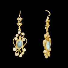 Cathy Carmendy Cathy Carmendy 20kt  Moonstone earrings with diamonds