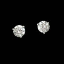 Classic 3 prong Martini stud earrings in platinum. Diamonds shown are 0.43ctw, G, SI. Most sizes available up to 10.0 ct
