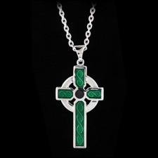 Nicole Barr enamel Celtic cross necklace