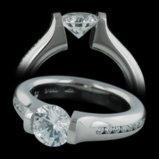 Steven Kretchmer tension set diamond Omega engagement ring