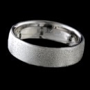 A great looking 14k white gold mens wedding band from Benchmark. This ring has a round edge that makes it very comfortable to wear. This Benchmark mens ring features a wired finish, which gives the ring a unique texture. The width is 6.5mm, but can be made in smaller or larger sizes. The price for this ring is for a size 10, but can be made in other sizes. Prices may vary depending on figure size. This ring can also be made in yellow gold, rose gold, and platinum.