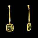 Beautiful 20K Helen earrings by Cathy Carmendy.  10ctw olive quartz framed in a beautiful gold halo. 