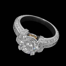 Michael Beaudry platinum round diamond ring