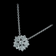 Beverley K 18kt white gold diamond flower pendant
