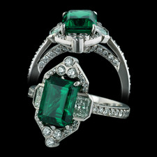 Bridget Durnell Edwardian Emerald Ring, semi mount