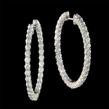 Pearlman's Bridal 18kt white gold diamond huggie earrings