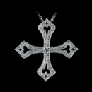 This is a lovely 18k pave cross pendant from Beverley K.  There are darling hand engraved heart shapes in each corner.  The total diamond weight is .38ct.  