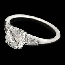 Michael Bondanza's platinum Madison engagement ring set with .25ct of baguette diamonds.  Center diamond not included.