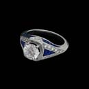 Exclusive from the Pearlman's Collection, this gorgeous platinum ring features 1.25cts. in triangle sapphires and .46cts. in melee diamonds. Center diamond NOT included.