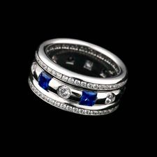 Whitney Boin eternity wedding band in diamond and sapphires