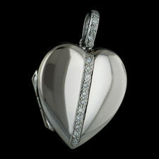 Charles Green Charles Green 18kt diamond heart shaped locket