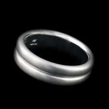 Whitney Boin Post Collection gents platinum double 7mm wedding band with a satin finish. Classic and comfortable. Available with a high polish surface. Also available in women's sizes. Handmade in America.