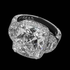 Michael Beaudry bezel half moon diamond ring