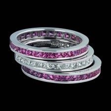 Spark 18k pink diamonds Eternity wedding ring